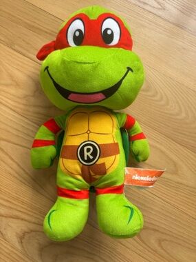 TMNT Raphael Plush 2023 Nickelodeon Teenage Mutant Ninja Turtles Stuffed Toy
